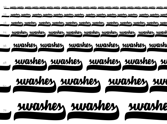 Velvet Heart font waterfall